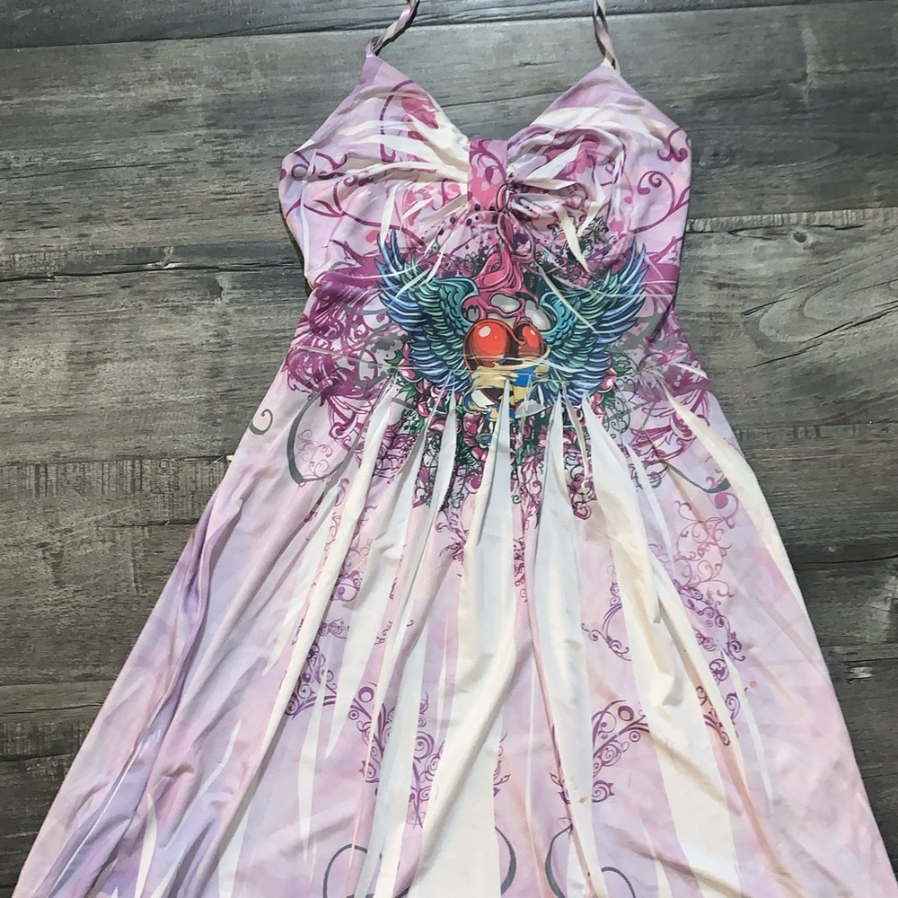 Y2K early 2000a print dress